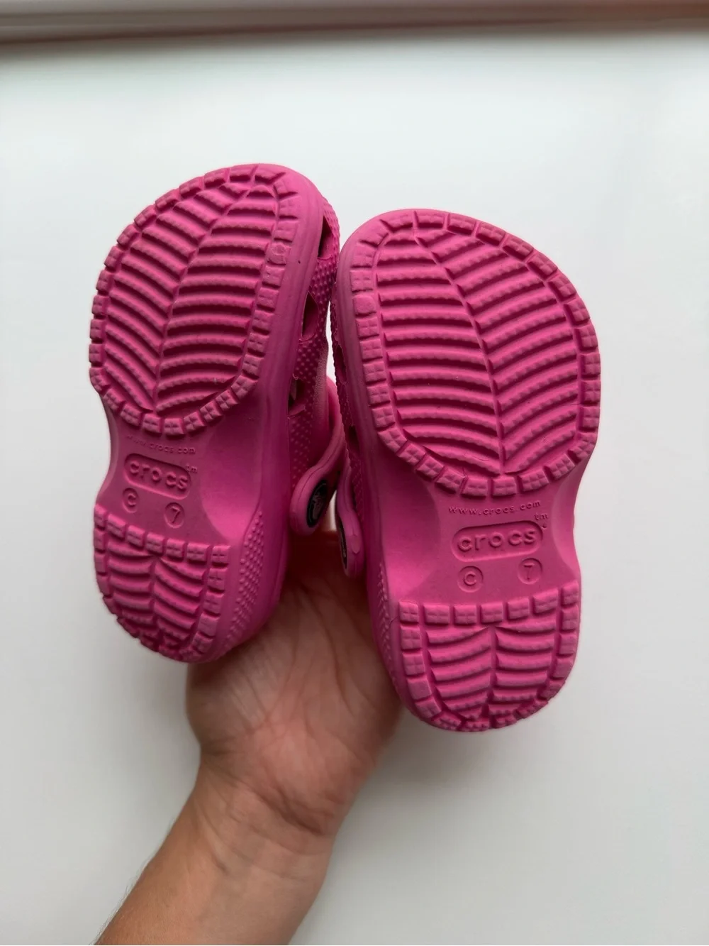 CROCS Kids Pink Classic Clog Sandals 7